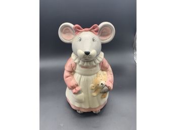 Cute Mouse Ceramic Cookie Jar