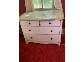 Antique White Oak 4 Drawer Dresser For Restoration