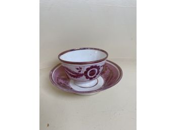 Stunning Iridescent Teacup & Saucer