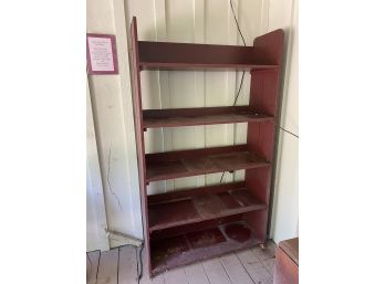 Large Rustic Country Wooden Open Shelving Bookcase