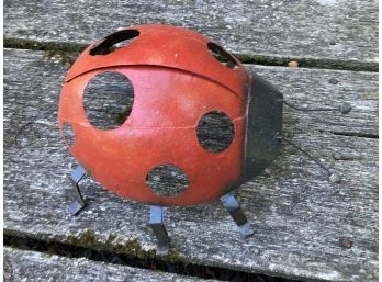 Cute Metal Lady Bug Great For A Garden