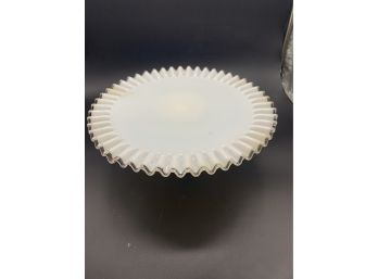 Milk Glass Cake Tray