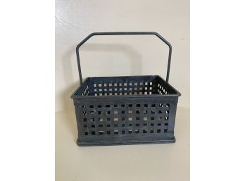 Small Metal Picnic Style Storage Or Display Basket