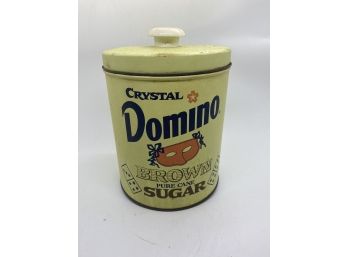 Vintage Advertising Advert Storage Tin Container: Domino's Sugar