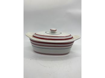 Ceramic Lidded Butter Dish With Ice Storage Insert