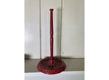 Red Iron Paper Towel Roll Holder