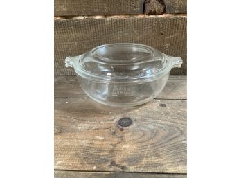 Vintage Clear Glass Pyrex Bowl