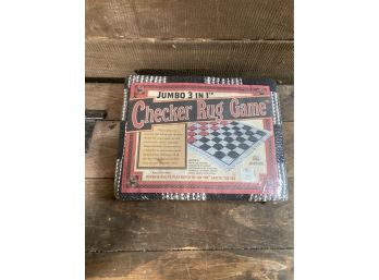 Jumbo 3 In 1 Checker Rug Game Still Sealed