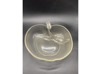 Glass Apple Serving Dish