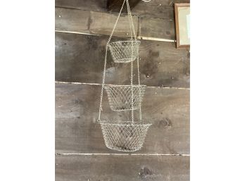 3 Tiered Vintage Metal Hanging Basket.