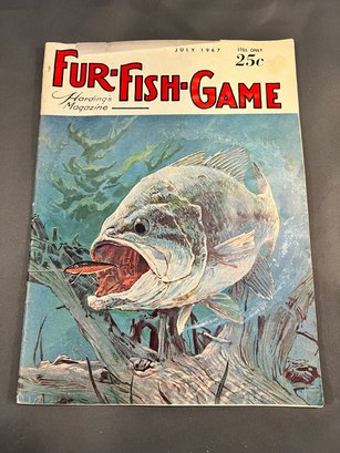 FUR-FISH-GAME MAGAZINE July 1967 Excellent Condition!