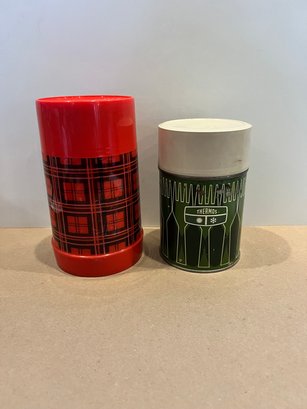Pair Of Vintage Thermoses