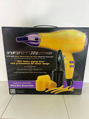 Brand New Yellow Infiniti Pro Conair Blow Dryer