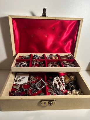 Vintage Jewelry Box Complete Filled