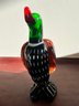 Vtg Italian Murano Art Glass Multi-Color Duck Figurine W Gold Or Silver Flake