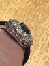 !!! Estate Jewelry 18k White Gold Sapphire And Diamonds 3.49g
