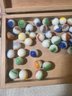 Cigar Box Filled With Vintage Marbles