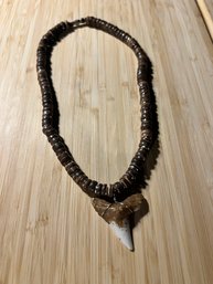 Sharks Tooth And Coconut Shell Necklace