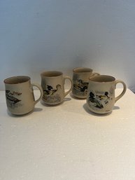 Set Of Four Vintage Duck Cups