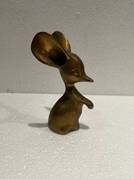 Vintage 5 Inch Brass Mouse