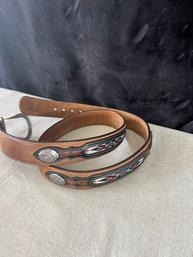 Mens Genuine Leather Western Belt 42/185