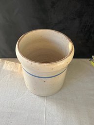 Vintage Oversize Stone Crock 7 Inches Diameter 8 Inches Tall