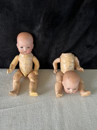 Antique Very Old Germany Composite Dolls 150yrs