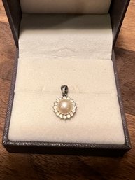 Pearl Pendant Stamped 925 1.5g