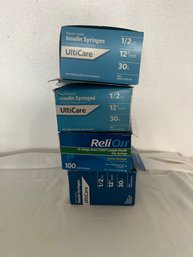 Four New Packs Of Insulin Syringes