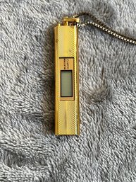 Vintage Walectron Quartz Watch Necklace