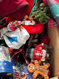 Assorted Box Of Christmas Ornaments, Some Vintage