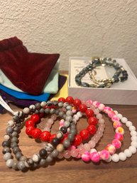 8 Brand New Bracelets In Gift Bags And A Box Great Gifts!