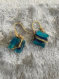 Pair Of Hand Wrapped Earrings