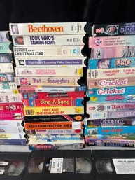 60 Vintage VHS Tapes Collectible.