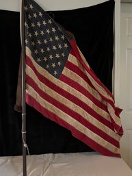 Flag On A Flagpole. The Flag Is About 2x4.