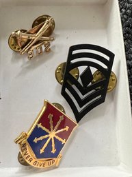 Set Of Three Military Pins