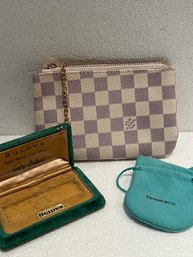 Lot Of  Assorted Bags And Vintage Bulova Velvet Box