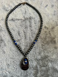 Smokey Grey Magnetic Beaded Necklace