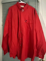 Mens New XXL Beretta Red Hunting Shooting Shirt.