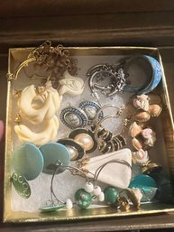 15 Plus Earrings Assorted Vtg And Costume