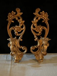 Vintage Homco Sirroco Wear Pair Of Candelabras.