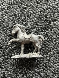 Small Pewter Horse, About 2 1/2 Inches Tall