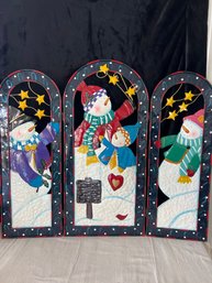 32 X 36 Christmas Fireplace Screen 36 Inches Wide 32 Inches Tall