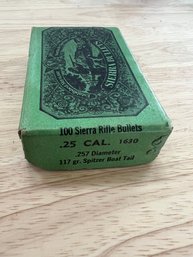 .25 Cal Sierra 39 Bullets .25 Cal 117 Gr Spitzer Boat Trail Rifle Ammo