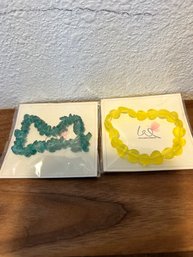 Translucent Glass Bracelets New In Package