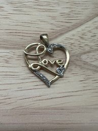 Love Charm Marked Jcm 925 Sterling Silver