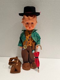 Rare 12 Inch Original Vintage Goebel Merry Wanderer In Original Packaging