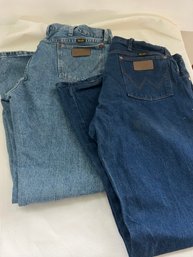 Two Pair Of Mens Wrangler Jeans, 38x34