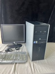 HP Computer Monitor And Keyboard Intel Core 2V Pro