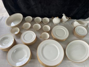 Amazing 73 Piece Franciscan 301 One Gold Rimmed China Dishes Set!!!!